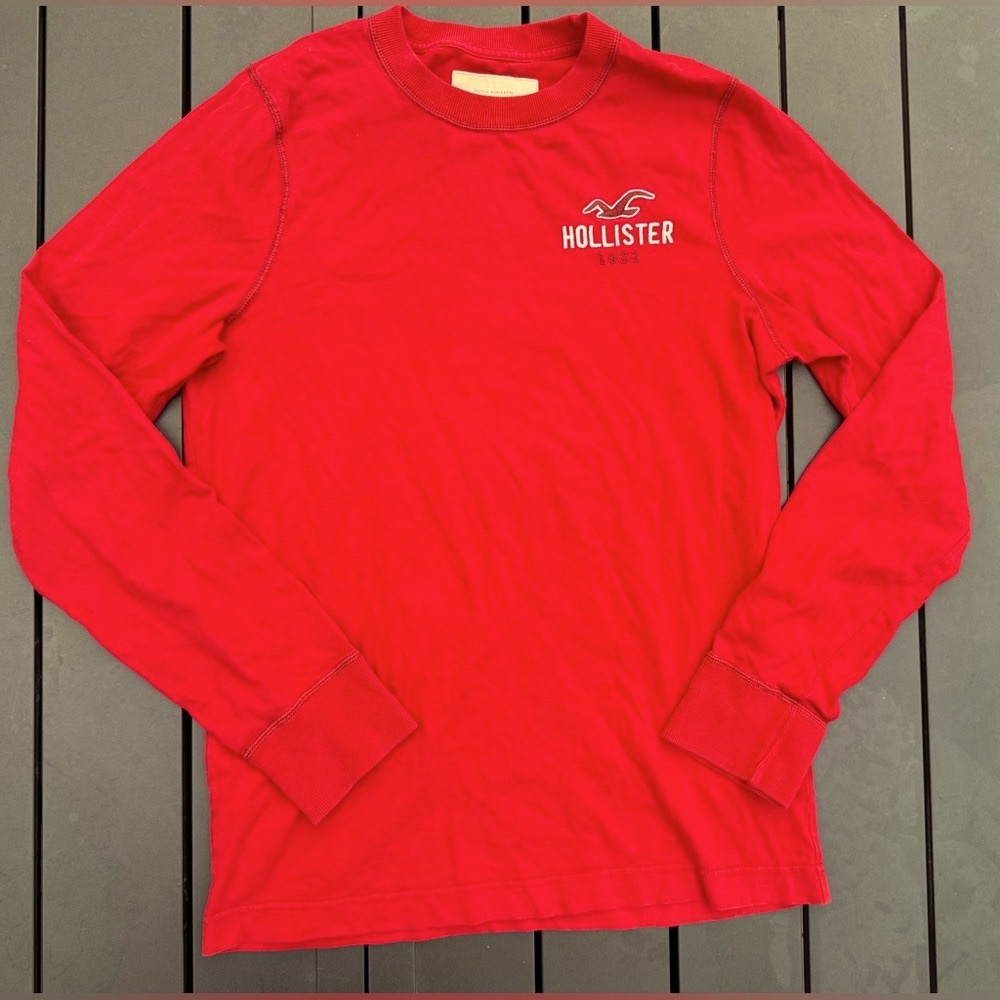 Y2K Vintage Hollister Long Sleeve Red Shirt Women’s Size large